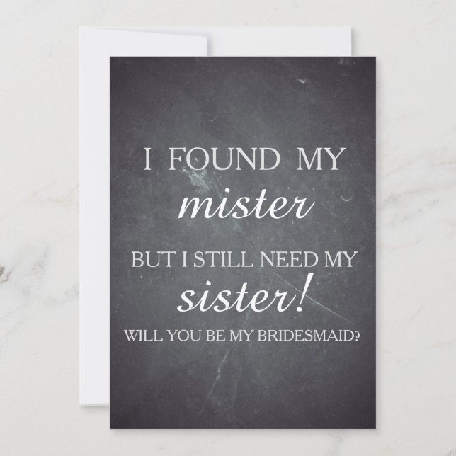 Will you be my bridesmaid? invitation (Front)