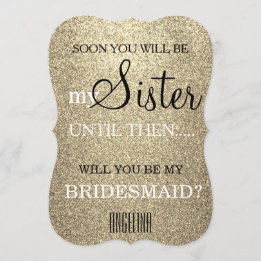 Will you be my bridesmaid? invitation