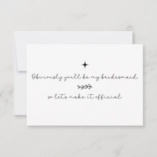 Will You Be My Bridesmaid Invitation