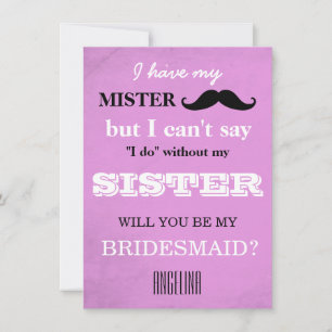 Will you be my bridesmaid? invitation