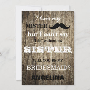Will you be my bridesmaid? invitation