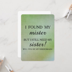 Will you be my bridesmaid? invitation