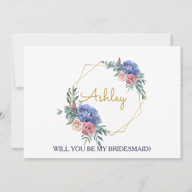 Will you be my bridesmaid? invitation (Front)