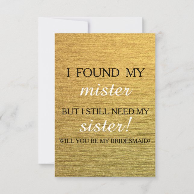 Will you be my bridesmaid? invitation (Front)