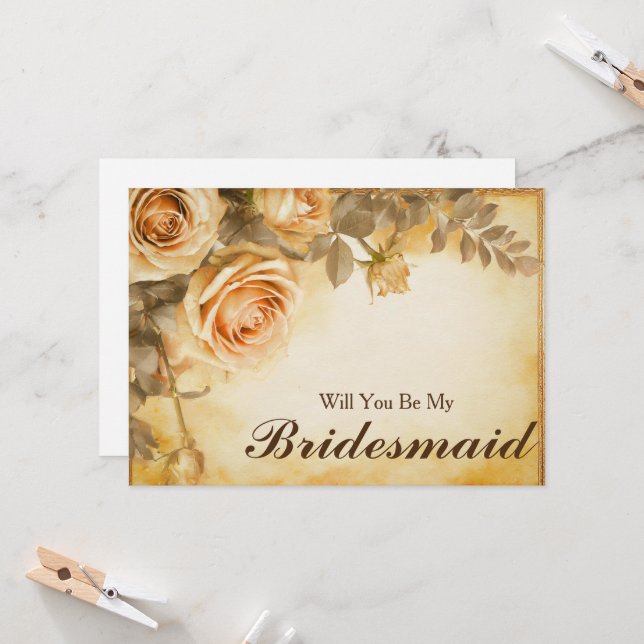  Will you be my Bridesmaid Invitation (Front/Back In Situ)
