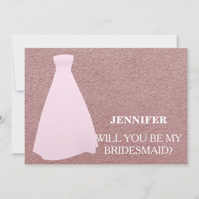 Will you be my bridesmaid? invitation (Front)