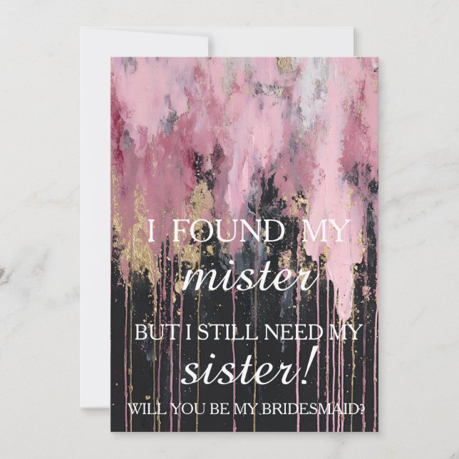 Will you be my bridesmaid? invitation (Front)