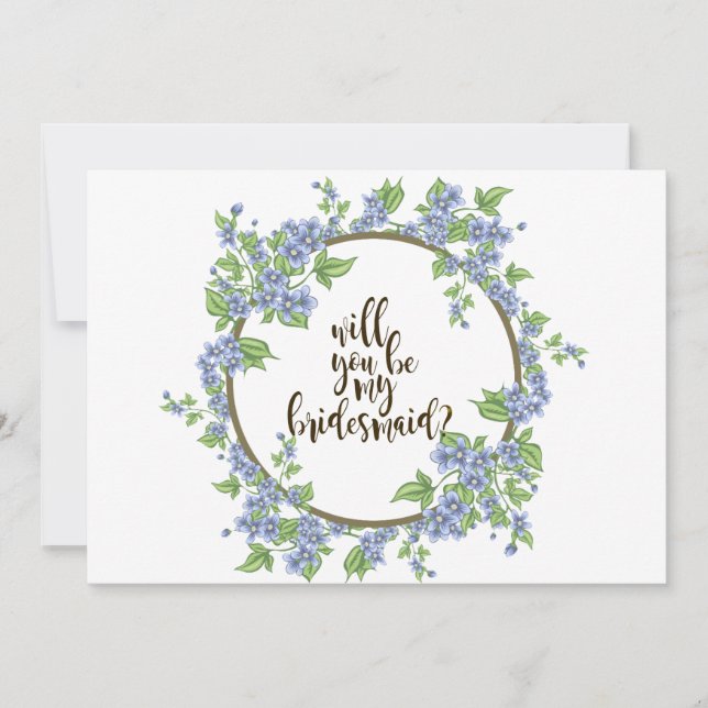 Will you be my bridesmaid? invitation (Front)
