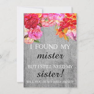 Will you be my bridesmaid? invitation