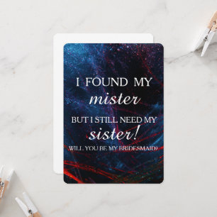 Will you be my bridesmaid? invitation