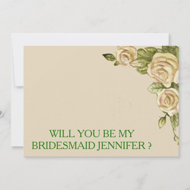 Will you be my bridesmaid? invitation (Front)