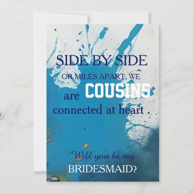Will you be my bridesmaid? invitation (Front)