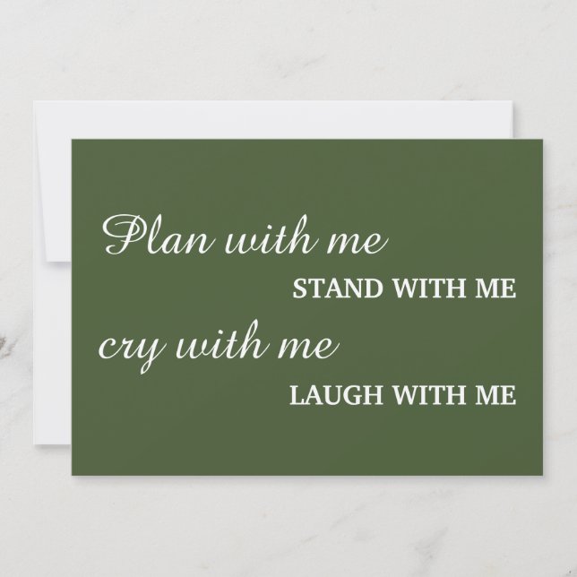 Will you be my bridesmaid? invitation (Front)