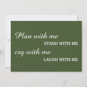 Will you be my bridesmaid? invitation