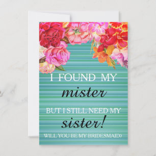 Will you be my bridesmaid? invitation