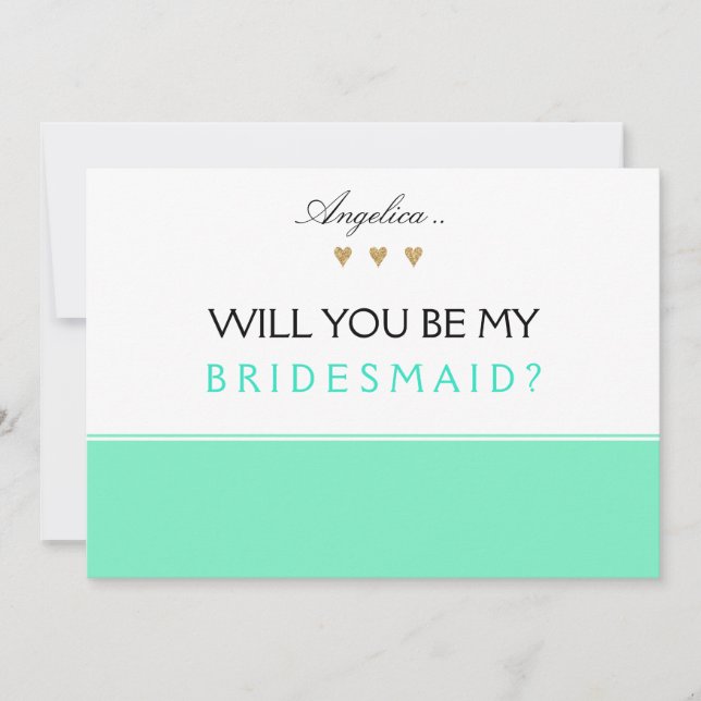 Will You Be My Bridesmaid Invitation (Front)
