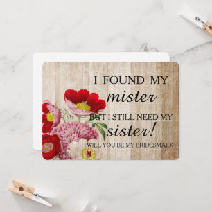Will you be my bridesmaid? invitation