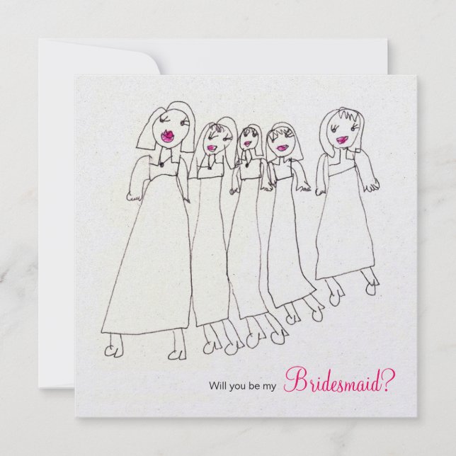 Will you be my bridesmaid? invitation (Front)