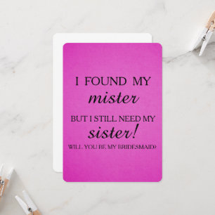 Will you be my bridesmaid? invitation