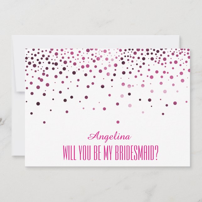 Will you be my bridesmaid? invitation (Front)