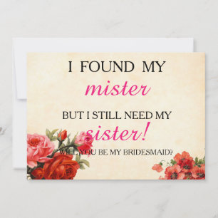 Will you be my bridesmaid? invitation