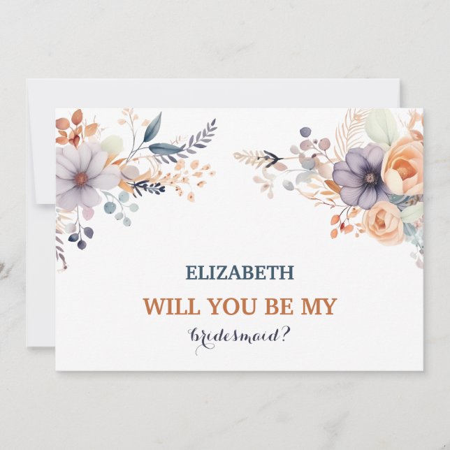 Will you be my bridesmaid? invitation (Front)