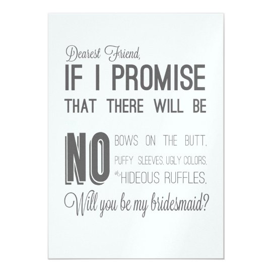 Will You Be My Bridesmaid Invitation
