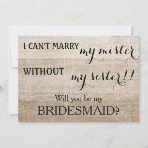 Will you be my bridesmaid? invitation