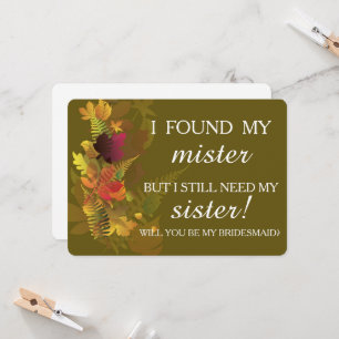 Will you be my bridesmaid? invitation