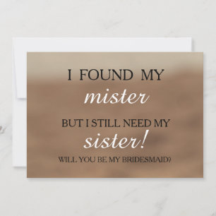 Will you be my bridesmaid? invitation