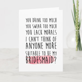 will you be my bridesmaid invitation