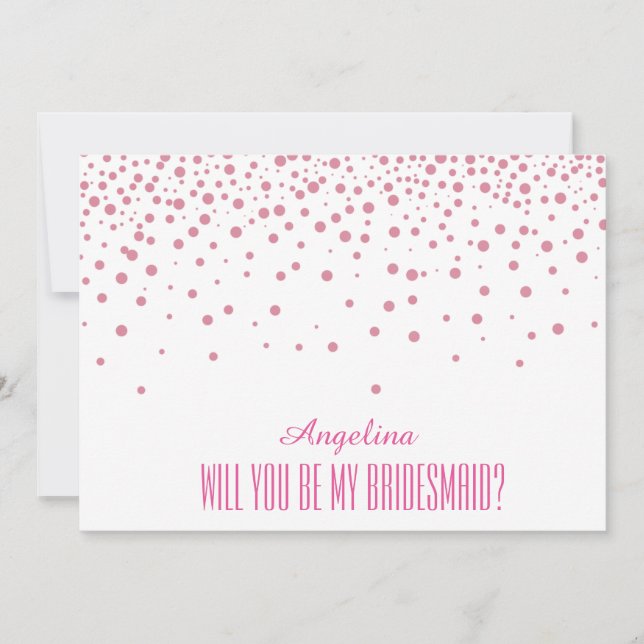 Will you be my bridesmaid? invitation (Front)