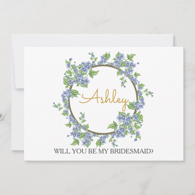 Will you be my bridesmaid? invitation (Front)