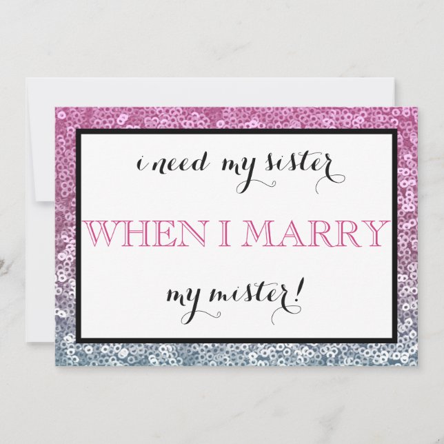 Will you be my bridesmaid? invitation (Front)