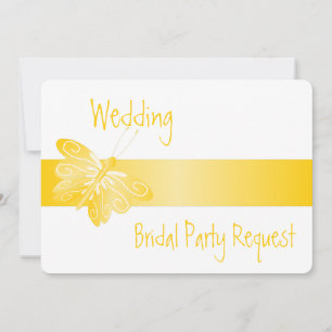 Will You Be My Bridesmaid Invitation Butterfly