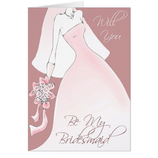 Will You Be My Bridesmaid Invitation Card