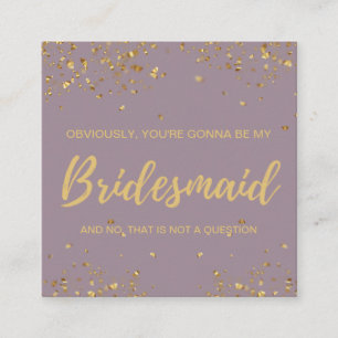 Will you be my Bridesmaid invitation card
