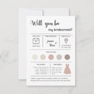 Will you be my bridesmaid invite