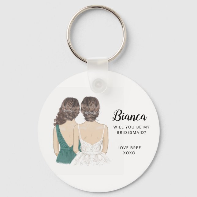 Will you be my bridesmaid keyring (Front)