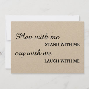 Will you be my bridesmaid? Kraft Invitation