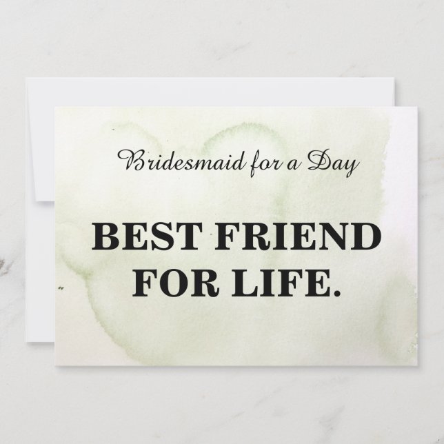 Will you be my bridesmaid? Kraft Invitation (Front)