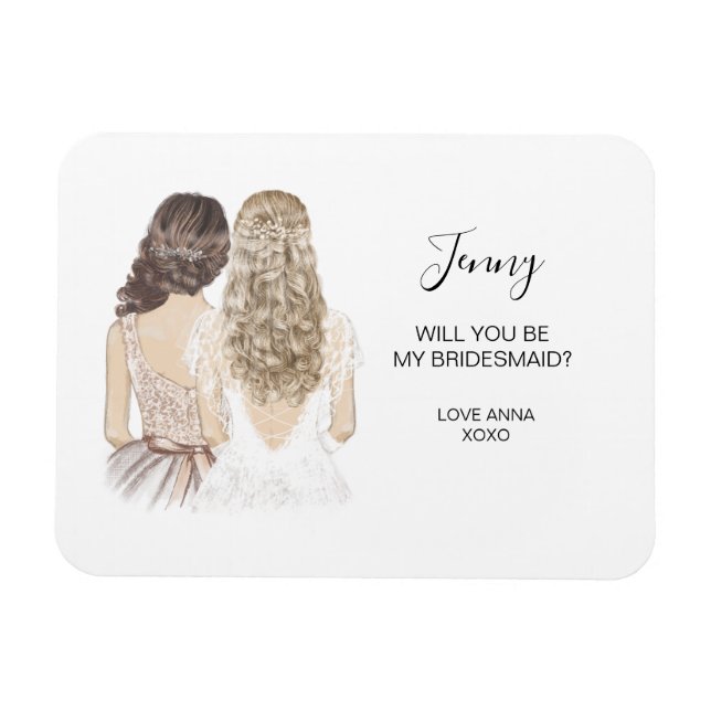 Will you be my bridesmaid magnet (Horizontal)
