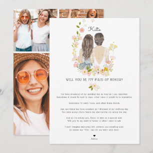 Will you be my Bridesmaid/Maid of Honour Proposal Invitation