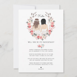 Will you be my Bridesmaid/Maid of Honour Proposal  Invitation