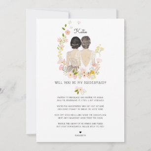 Will you be my Bridesmaid/Maid of Honour Proposal Invitation