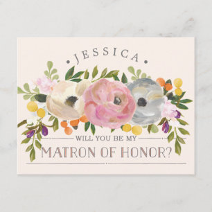 Will You Be My Bridesmaid - Matron of Honour Card