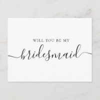 Will You Be My Bridesmaid | Minimalist Proposal