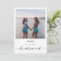 Will You Be My Bridesmaid | Modern Photo Card
