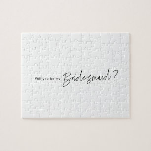 Will You Be My Bridesmaid Modern Proposal Asking Jigsaw Puzzle