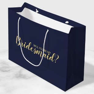 Will You Be My Bridesmaid? Modern Proposal Large Gift Bag